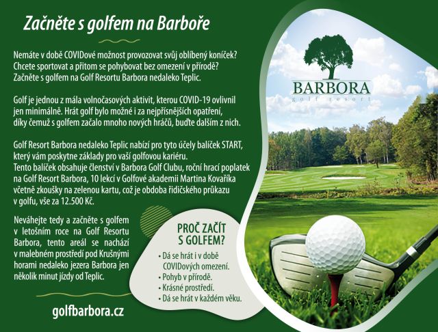 Začněte s golfem na Barboře