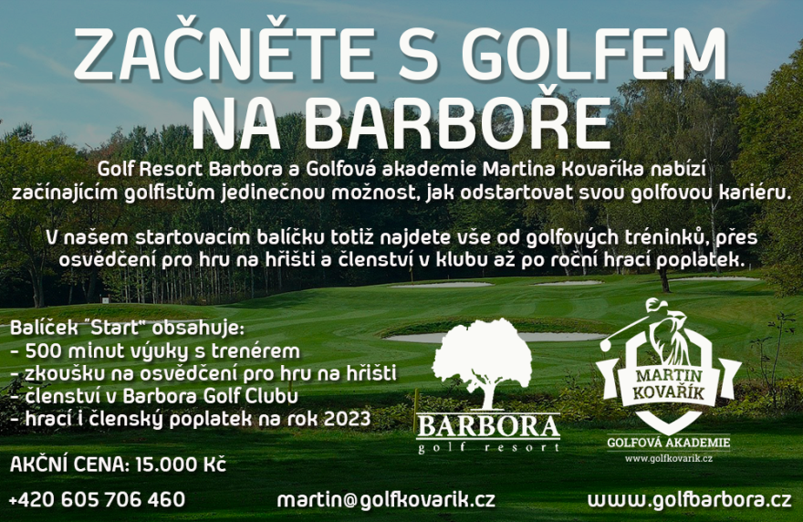 Začněte s golfem na Barboře